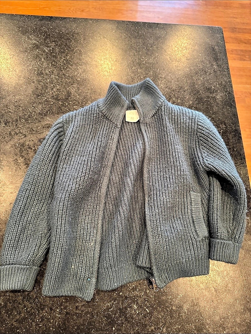 Zara Toddler Blue Zip-Up Sweater